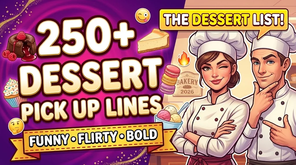 dessert pick up lines