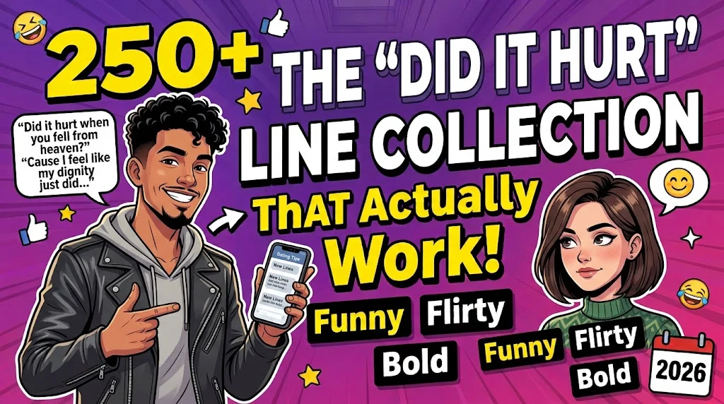 did it hurt pick up lines