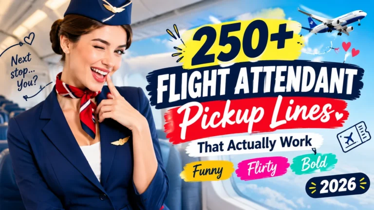 flight attendant pick up lines