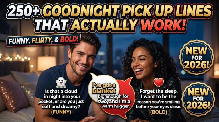goodnight pick up lines