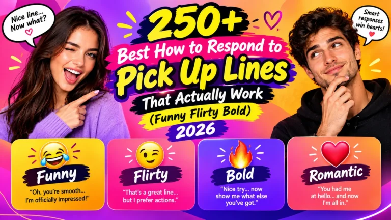 how to respond to pick up lines