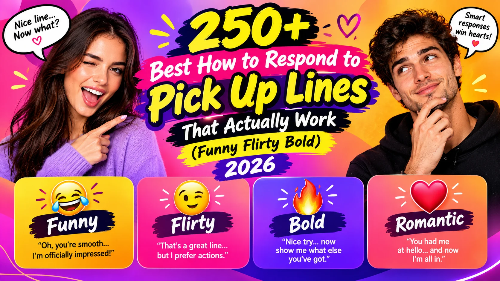 how to respond to pick up lines
