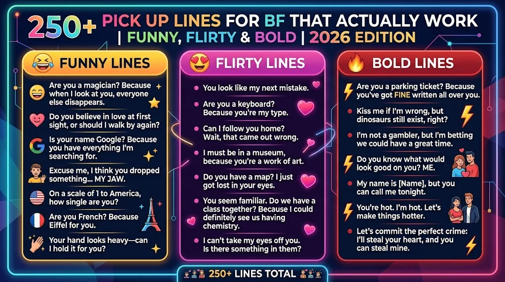 pick up lines for bf