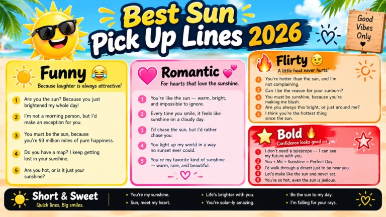 sun pick up lines
